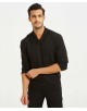 YE-6740-3 Shawl neck black  jumper