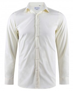 ENZO-043-15 Chemise slim fit STRETCH blanc cassé