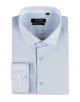 ENZO-103-3 Chemise bleu ciel cintrée en coton oxford royal