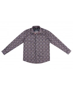 KIDS-301-1 Kids STRETCH shirt CROP CIRCLES prints