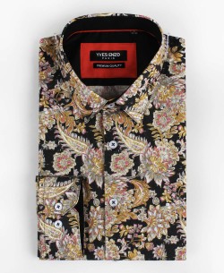 ENZO207-2 STRETCH shirt SIAM prints comfort fit