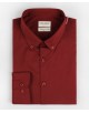 VOIL-C-10 Chemise rouge bordeaux en voile de coton