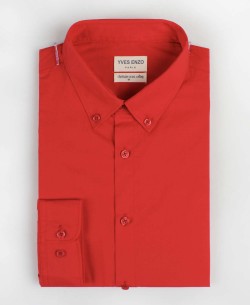 VOIL-C-11 Red cotton veil shirt