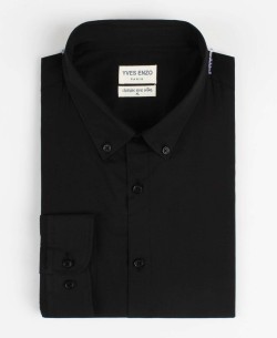 VOIL-C-6 Black cotton veil shirt