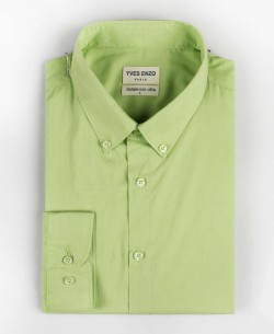 VOIL-C-8 Chemise verte en voile de coton