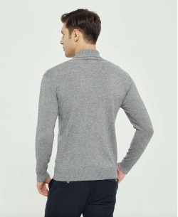 YE-6740-6 Shawl neck grey vintage jumper