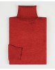 YE-6741-55 Pull col roulé rouge brique