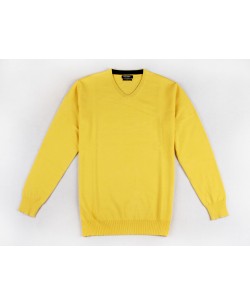 YE-6745-61 Pull jaune en col V