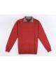 GT38-55 High zip neck red vintage jumper 2XL to 5XL