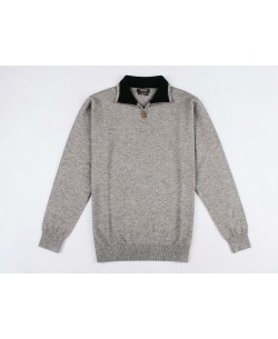 GT38-59 High zip neck grey 2XL to 5XL jumper