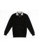 GT38-68 High zip neck black jumper 2XL to 5XL