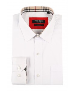 1506217-1 White shirt TARTAN checks comfort fit