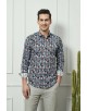 ENZO105-6 Chemise STRETCH motifs SKYVIEW en slim fit