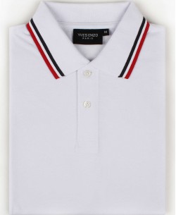 YE-8842-17 Twin tipped polo in white