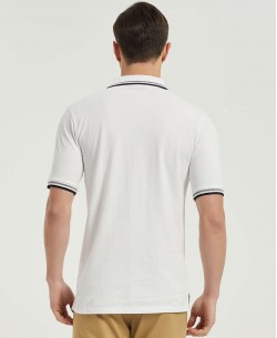 YE-8842-1 Twin tipped polo in white