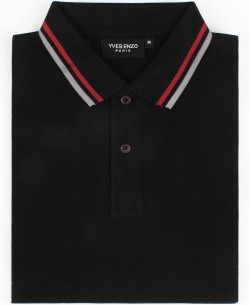 YE-8842-2 Twin tipped polo in black