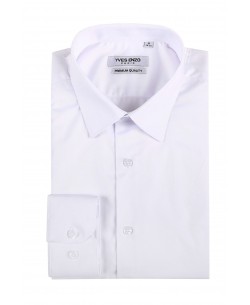 ENZO-032-4 White slim fit cotton shirt