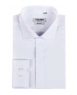 WHT-09-1 White poplin shirt regular fit