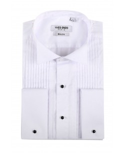 WHT-11-1 White shirt slim fit spread collar