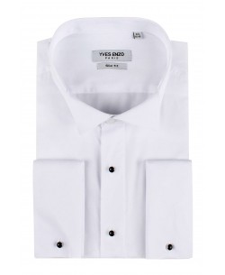 WHT-20-1 White shirt slim fit spread collar