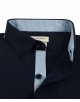 LIN-20-6 Navy blue linen shirt adjusted fit