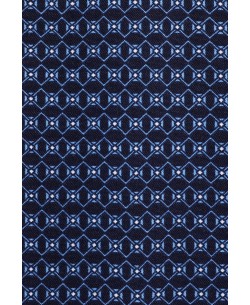 1506364-9 Navy blue printed sleeveless shirt comfort fit