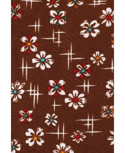 SLIM5037-13 Slim fit brown shirt FEERICO prints