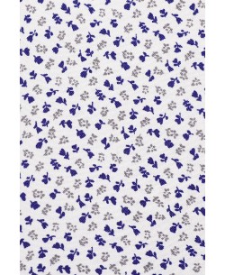 SLIM5359-1 White & blue printed sleeveless shirt slim fit