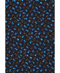 SLIM5359-5 Blue & camel printed sleeveless shirt slim fit