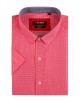 SLIM5359-7 Chemisette rose fucshia à motifs en slim fit