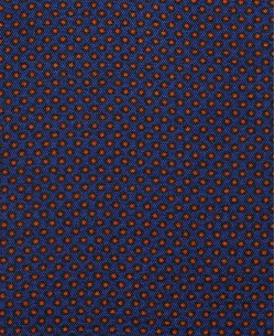 SLIM5040-10 Slim fit blue & orange shirt DOTS prints