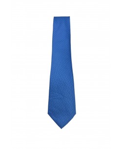 CRP-304 Blue printed tie & handkerchief - 7cm