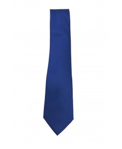 CRP-305 Blue striped tie & handkerchief - 7cm