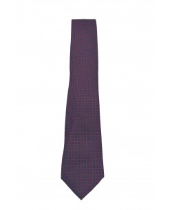 CRP-309 Burgundy printed tie & handkerchief - 7cm