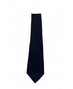 CRP-322 Black printed tie & handkerchief - 7cm