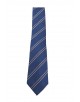 CRP-326 Cravate bleu marine à rayures avec pochette - 7 cm