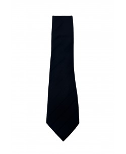 CRP-328 Black printed tie & handkerchief - 7cm