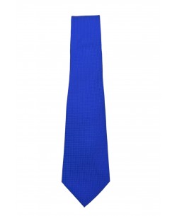 CRP-330 Royal blue printed tie & handkerchief - 7cm