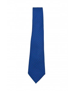 CRP-336 Blue printed tie & handkerchief - 7cm