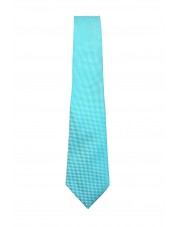 CRP-340 Cravate vert d'eau à motifs avec pochette - 7 cm