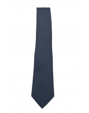 CRP-342 Cravate noire à motifs avec pochette - 7 cm