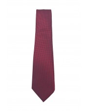 CRP-344 Cravate bordeaux à motifs avec pochette - 7 cm