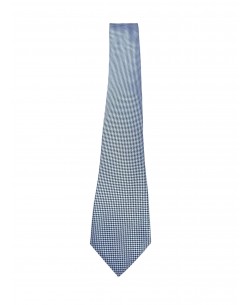 CRP-345 Blue printed tie & handkerchief - 7cm
