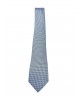CRP-345 Cravate bleue à motifs avec pochette - 7 cm