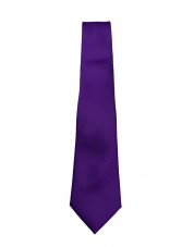 CRP-348 Cravate violette avec pochette - 7 cm