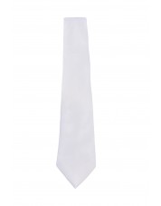 CRP-350 Cravate blanche avec pochette - 7 cm