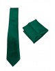 CRP-352 Cravate vert sapin avec pochette - 7 cm