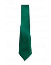 CRP-352 Cravate vert sapin avec pochette - 7 cm