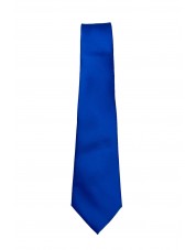 CRP-353 Cravate bleu roy avec pochette - 7 cm