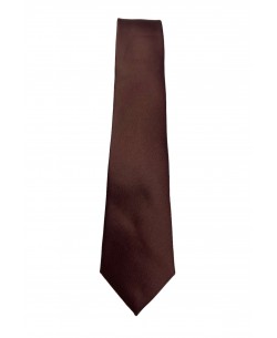 CRP-354 Brown tie & handkerchief - 7cm